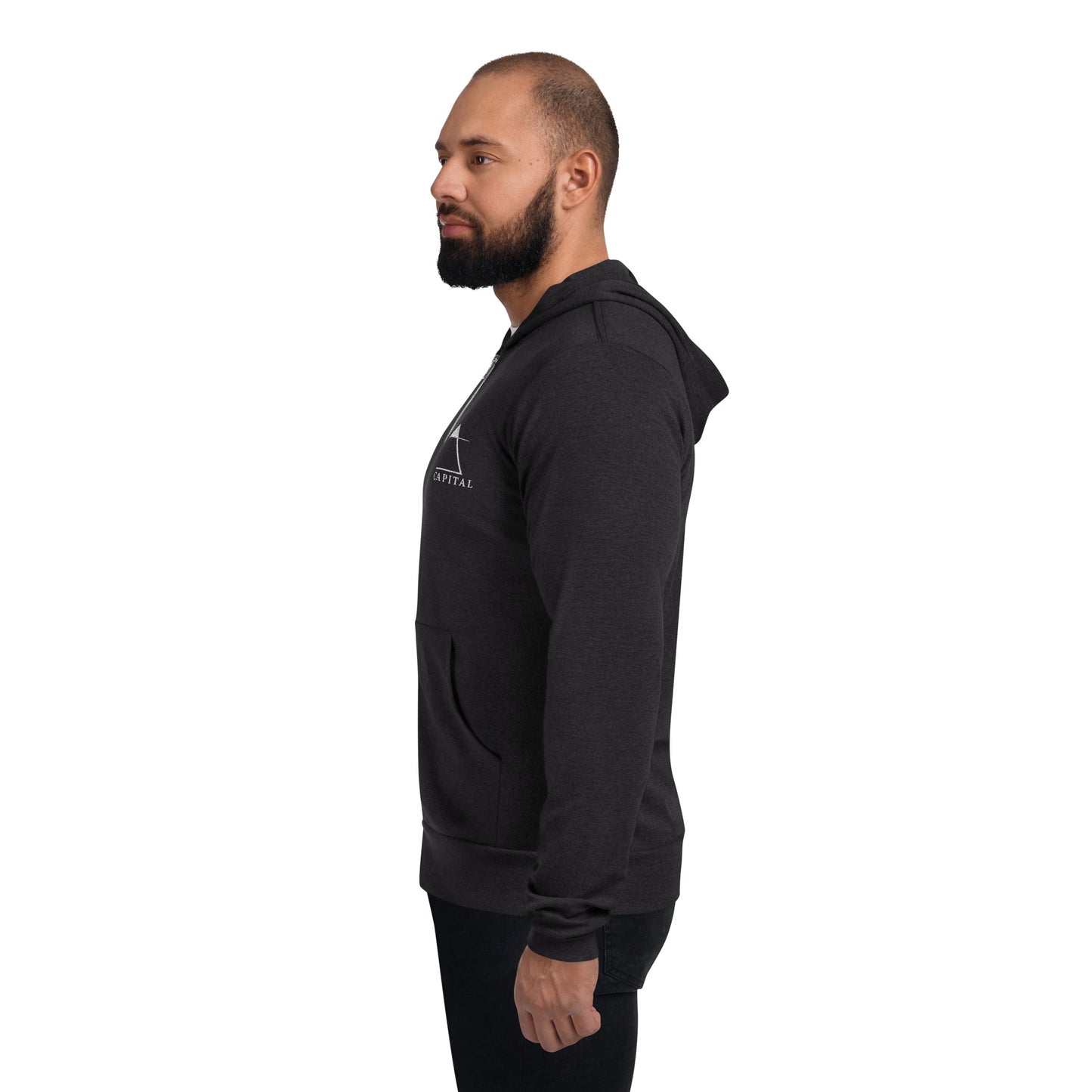 Frej Capital Embroidered Zip-up Hoodie