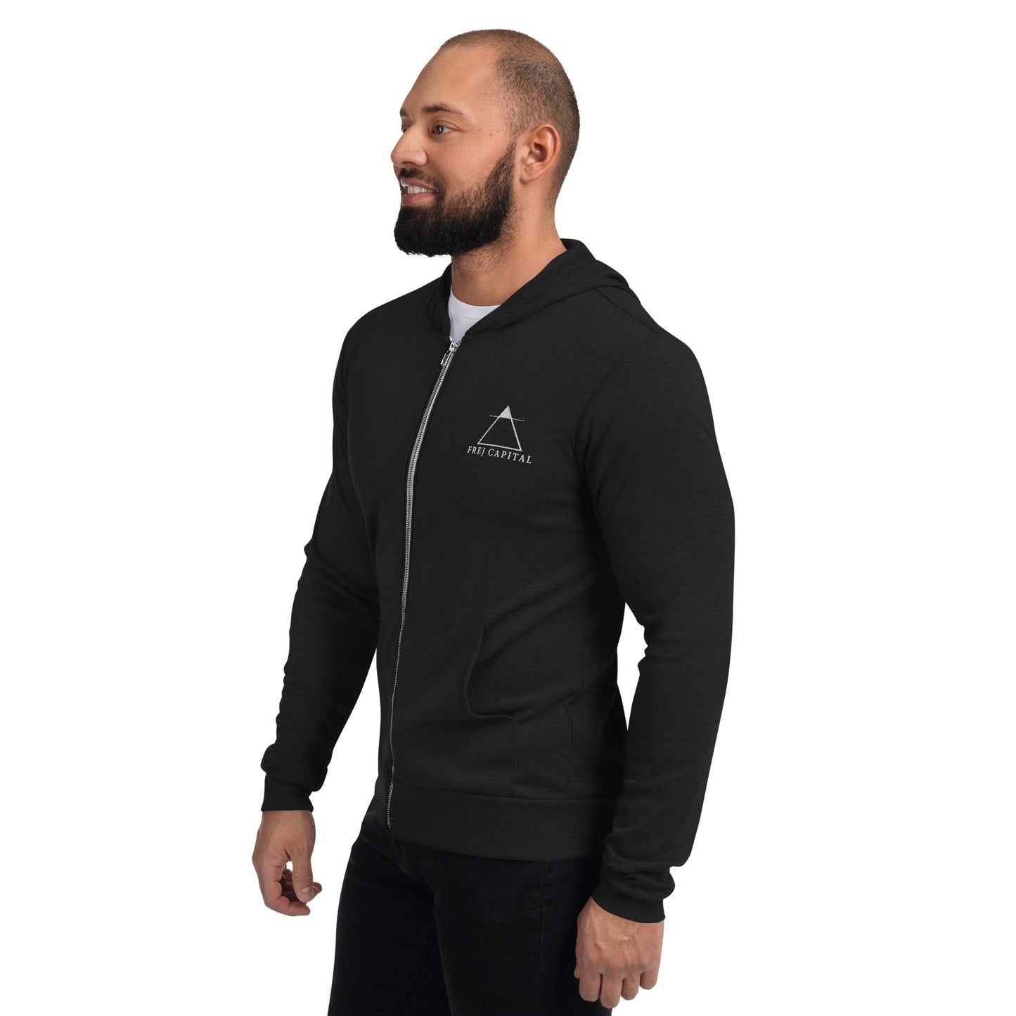 Frej Capital Embroidered Zip-up Hoodie