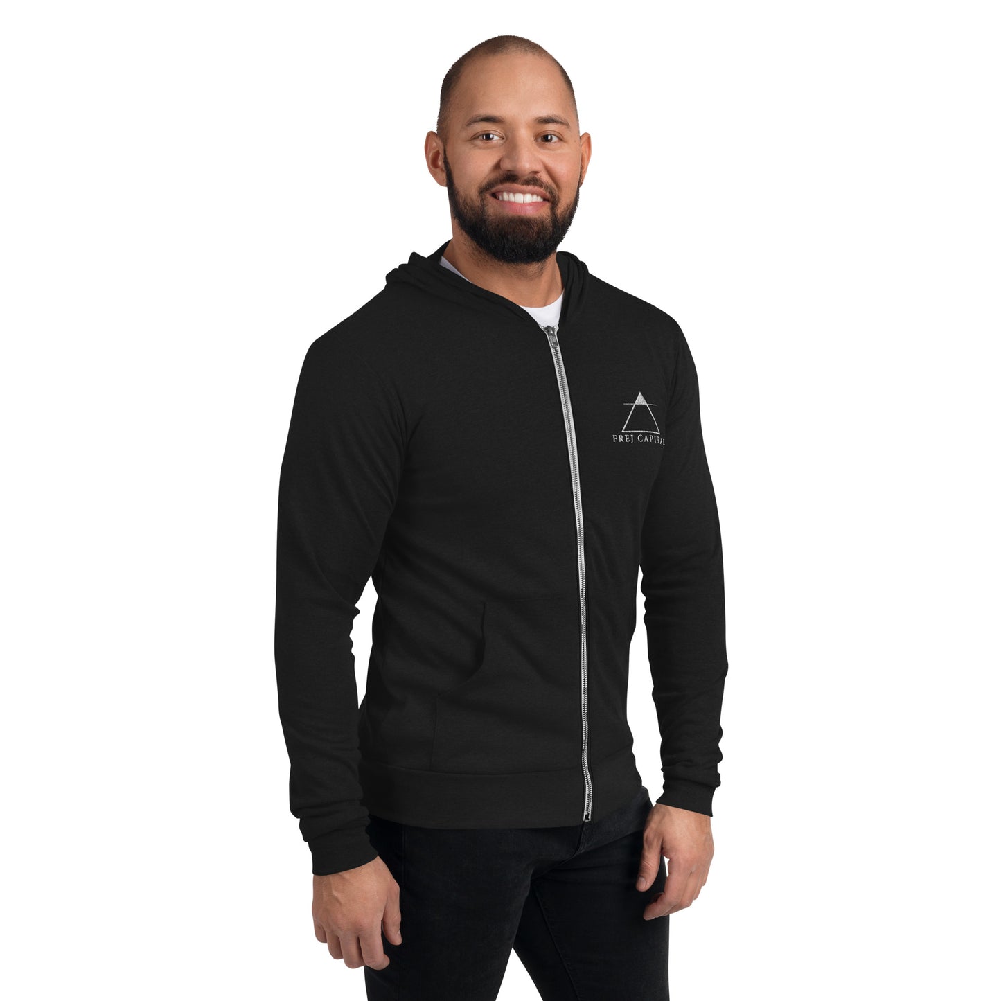 Frej Capital Embroidered Zip-up Hoodie